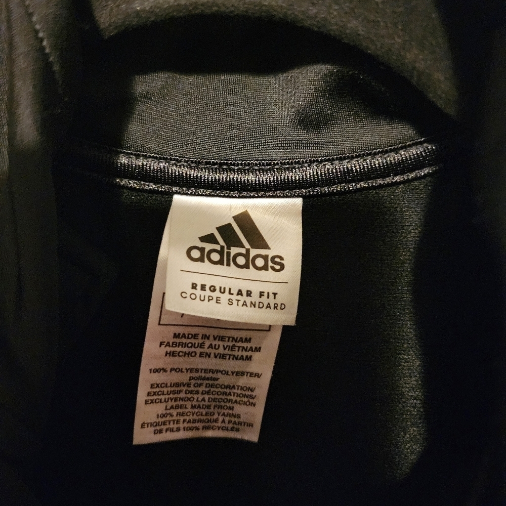 Boys Black And Red Adidas Track Jacket Size 7 - Picture 3 of 5